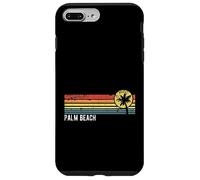 Style rétro Palm Beach Florida coucher de soleil vieilli style design Coque pour iPhone 7 Plus/8 Plus