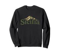 Style rétro Sicile Mont Etna Art sicilien Sweatshirt