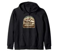 Style rétro Zermatt Suisse extérieur Sweat à Capuche