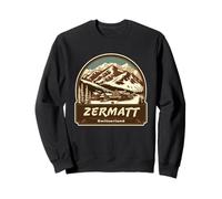 Style rétro Zermatt Suisse extérieur Sweatshirt