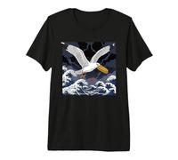 Style Sandwich Mouette Vague de l'océan T-Shirt Haut de Gamme