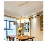 Style scandinave simple suspension en bois massif cuisine table à manger salle à manger suspension créative branche d'arbre et oiseau LED lampes suspendues japonaises,éclairage au plafond