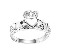 Style sterling ring classique creux de main tenant des bijoux d'anneau d'anneau de la Saint-Valentin