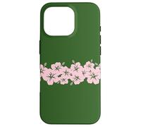 Style Surfeur Vintage Floral Hibiscus Rose rangée de Fleurs 1970 Coque pour iPhone 16 Pro