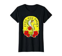 Style Tatouage Traditionnel Vintage Cobra Serpent câlins et sifflements T-Shirt Graphique avec Valeur