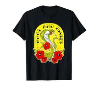 Style Tatouage Traditionnel Vintage Cobra Serpent câlins et sifflements T-Shirt Graphique avec Valeur