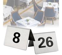 Style Tente Cartes Numéro De Table Triangle, Signes De Table De Nombres 1-50/1-100, Signes Numériques En Acier Inoxydable, Sièges Faciles À Organiser, Empilable Pour Économiser De L'espace(1-100)