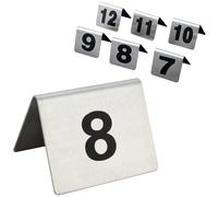 Style Tente Numéros De Table En Acier Inoxydable, Plaque De Signes De Table Triangle Empilable, Antirouille Et Durable, 1-50/1-100 Signes Numériques Pour Mariage Décoration De Restauration(1-100)