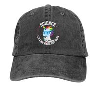 Style Unisexe Couleur Pure Papa Chapeaux Science est comme de la Magie mais Vrai Chapeau pour Femmes Pare-Soleil Casquettes de Baseball Mignon Licorne Dessin animé Casquette Cadeau