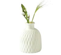 Style Vase - 5.9 inch Modern Flower Holder Decorative Centerpiece Container Elegant Design | Home Shelf Table Kitchen Decor Rustic Farmhouse Gift Floral Arrangement Display