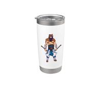 Style Viking Berserker Comic Thor Odin Ragnar Gobelet isotherme en acier inoxydable double paroi