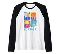 Style Vintage Beach Vibes Graphic Golfe du Mexique Forever Manche Raglan