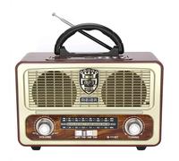 Style vintage de radio en bois M-111BT avec plusieurs bandes à l'ancienne prend en charge AUX/TF/blueteeth Accueil Bureau Hautréusmultifonctionnels - Type YELLOW