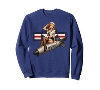 Style Vintage Pinup Patriotique Rétro Militaire Nez Art Design Sweatshirt