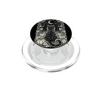 Style Vintage pour Amateurs de Chats en Automne PopSockets PopGrip pour MagSafe