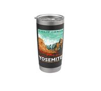 Style vintage Yosemite National Park Valley WPA Gobelet isotherme en acier inoxydable double paroi