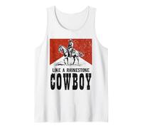 Style Western Country Style Vintage Cowboy avec Strass sur Le Dos du Cheval Débardeur