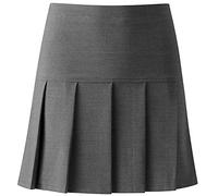 Style Wise Fashion Jupe plissée pour uniforme scolaire pour femme - Taille haute - Gris - 9-10 ans