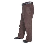 Style wise Fashion Pantalon en velours côtelé pour homme - Style décontracté - Pour le bureau - Coupe ajustée - Noir - 46