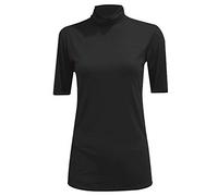 Style Wise Fashion Polo à col roulé et Manches 3/4 pour Femme - Noir - 48-50