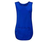 Style Wise Fashion Tablier uni sans manches avec poche pour femme Bleu roi Taille XXL
