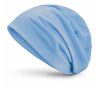 style3 Bonnet Unisexe Slouch Beanie en Jersey Respirant, Fin et léger, Couleur:Bleu Baby