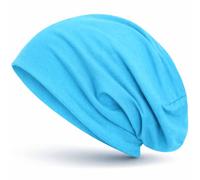 style3 Bonnet Unisexe Slouch Beanie en Jersey Respirant, Fin et léger, Couleur:Bleu Clair