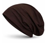 style3 Bonnet Unisexe Slouch Beanie en Jersey Respirant, Fin et léger, Couleur:Café