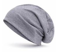 style3 Bonnet Unisexe Slouch Beanie en Jersey Respirant, Fin et léger, Couleur:Gris Clair