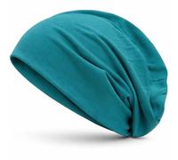 style3 Bonnet Unisexe Slouch Beanie en Jersey Respirant, Fin et léger, Couleur:Petrol