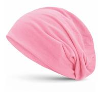 style3 Bonnet Unisexe Slouch Beanie en Jersey Respirant, Fin et léger, Couleur:Rose pâle