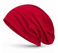 style3 Bonnet Unisexe Slouch Beanie en Jersey Respirant, Fin et léger, Couleur:Rouge