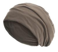 style3 Bonnet Unisexe Slouch Beanie en Jersey Respirant, Fin et léger, Couleur:Sable Gris chiné