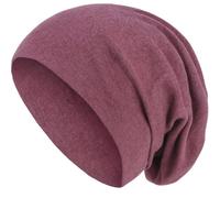style3 Bonnet Unisexe Slouch Beanie en Jersey Respirant, Fin et léger One-Size, Couleur:Baie chiné