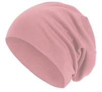 style3 Bonnet Unisexe Slouch Beanie en Jersey Respirant, Fin et léger One-Size, Couleur:Rose pâle