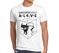 style3 Chat de Schrödinger T-Shirt Homme, Taille:XL;Couleur:Blanc
