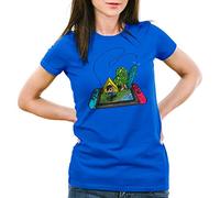 style3 Crossing Poisson T-Shirt Femme Switch Animal Jeu vidéo Horizons, Couleur:Bleu, Taille:
