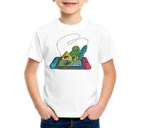 style3 Crossing Poisson T-Shirt pour Enfants Switch Animal Jeu vidéo Horizons, Couleur:Blanc, Taille: