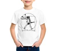 style3 Da Vinci Rock T-Shirt pour Enfants Musique Festival Rock Tape, Couleur:Blanc;Taille:140
