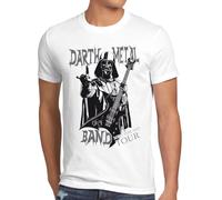 style3 Darth Metal Band T-Shirt Homme, Taille:, Couleur:Blanc
