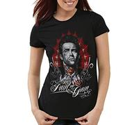 style3 Dean Tatouage T-Shirt Femme James Rock tatoué Biker USA, Taille:
