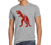 style3 Dinosaurier T-Shirt Herren big Bang Sheldon TBBT, Taille:, Couleur:Gris chiné