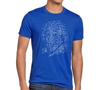 style3 Einstein Logique T-Shirt Homme big Bang mathématiques Albert, Taille:, Couleur:Bleu