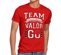 style3 Équipe Rouge Bravoure T-Shirt Homme Valor feu, Taille:M;Couleur:Rouge