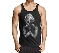 style3 Gangster Marilyn Débardeur Homme Tank Top Rock Monroe tatoué USA, Taille:L