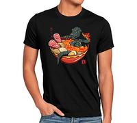 style3 Hot Ramen Noodle T-Shirt Homme nipon Tokyo Japon Gojira Kaiju, Taille: