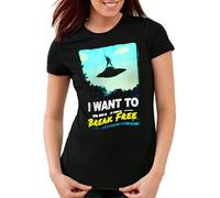 style3 I Want to Break Free T-Shirt Femme Live Rock You Festival Queen, Taille: