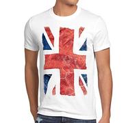style3 Jack Union T-Shirt Homme Grande-Bretagne Angleterre Londres Drapeau, Taille:, Couleur:Blanc