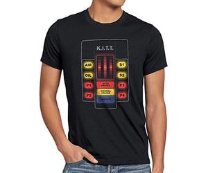 style3 K.I.T.T. Interface T-Shirt Homme Michael Knight 2000 Black Rider, Taille: