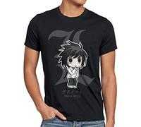 style3 L Note Death T-Shirt Homme Cahier de la Mort Anime Manga Yagami, Taille:, Couleur:Noir